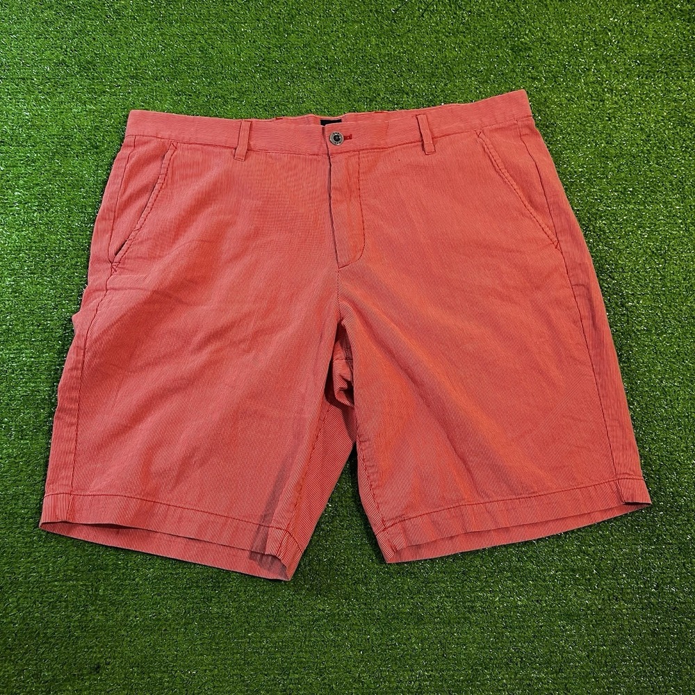 Vintage Gap‎ Shorts Red Size 38 Red Preppy Fall Y2K Seersucker Bermuda 9" Inseam
